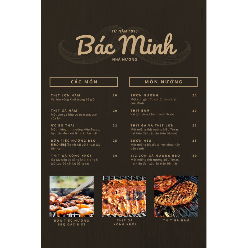 Menu Fomex Theo Yêu Cầu