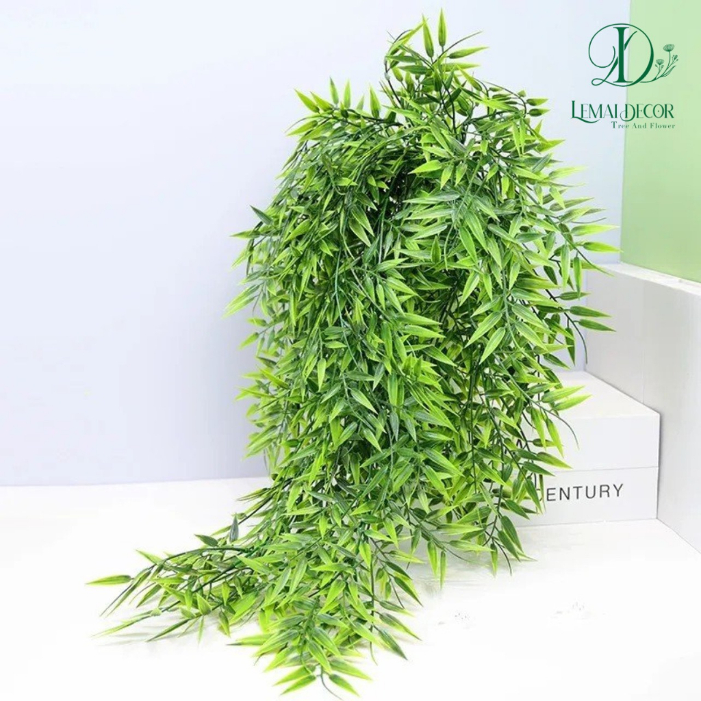 Dây leo giả lá tre trúc độ dài 90cm 5 nhánh