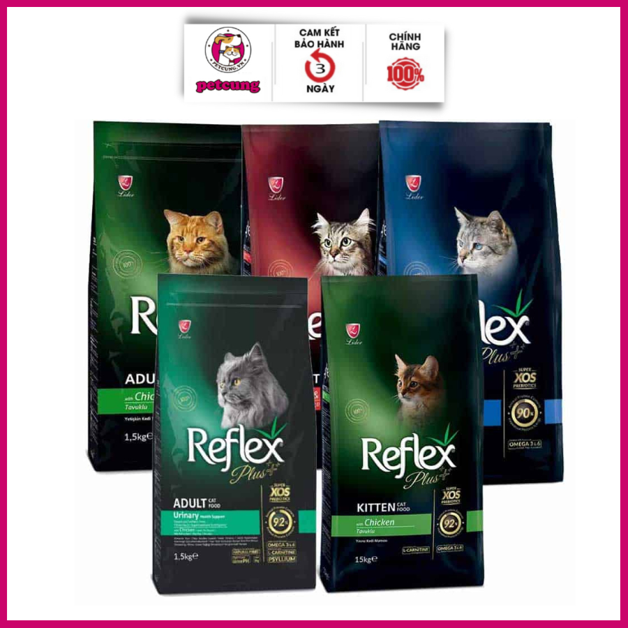 Hạt Reflex, Thức ăn hạt cao cấp Reflex Plus cho mèo con và mèo trưởng thành - Pet Cưng