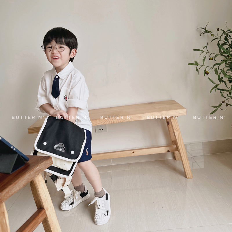 Sơ Mi Trắng Cà Vạt Ambb Cho Bé