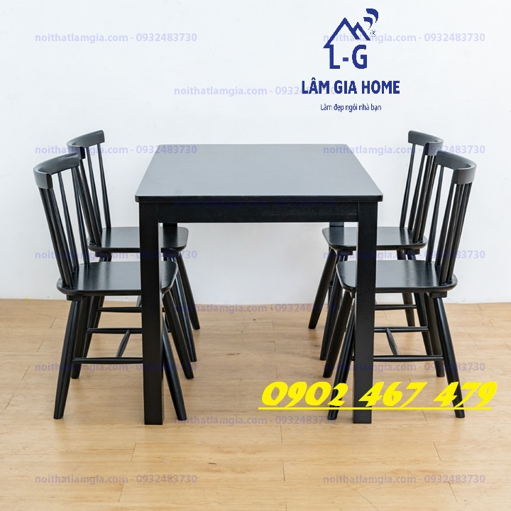 BỘ BÀN ĂN SALE LỚN NHÂN DỊP LỄ 4 GHẾ- GỖ CAO SU