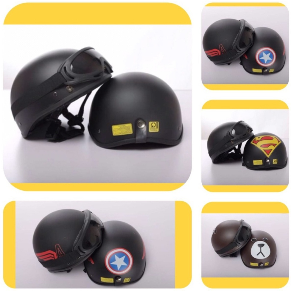 Mũ bảo hiểm , Nón Bảo Hiểm phượt, Mũ nửa đầu HOT 2023