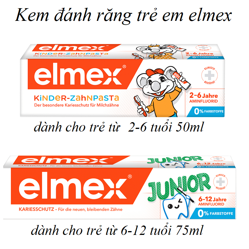 Kem đánh răng trẻ em và người lớn Elmex ,Prokudent,Signal,Odol-med 3