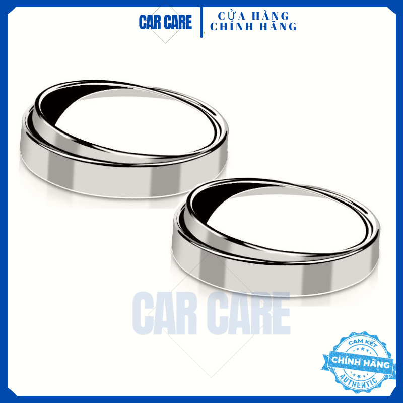 KHUYẾN MẠI - Gương Cầu Lồi Ô tô mini gắn Kính Chiếu Hậu Tráng Bạc Xóa Điểm Mù Nhìn Góc Rộng Xoay 360 - Tặng Kèm Keo 3M
