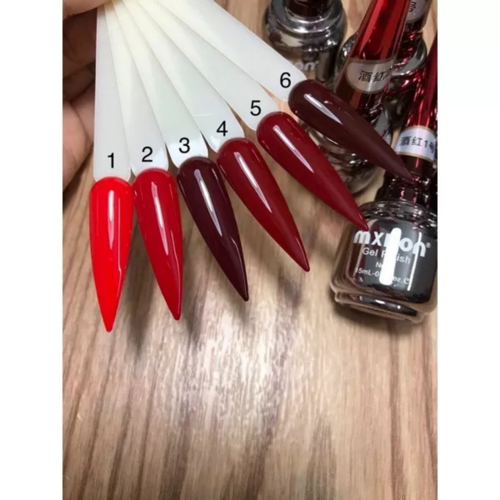 Sơn Gel MXBON Tone Đỏ Đẹp Quý Phái, Chất Sơn Chuẩn, Bóng Mượt