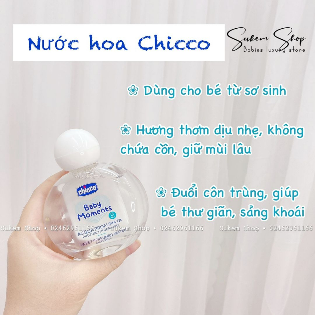 Nước Hoa Cho Bé/ Nước Hoa Hương Tự Nhiên Chicco [100ml]