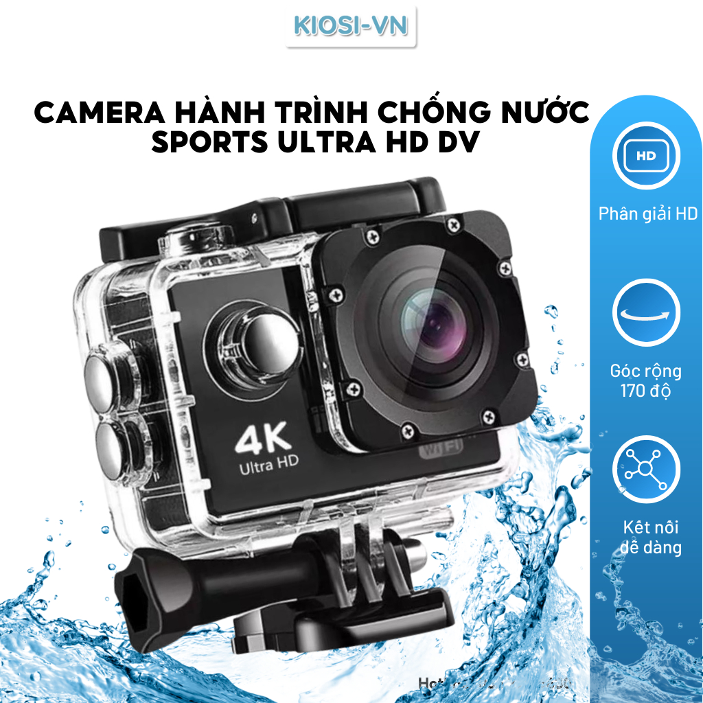 [Mã INBAU30 giảm 30K đơn 199K] Camera hành trình 4K Sports ULTRA HD DV KAW 1080P Ghi hình cực nét - Quay mọi khoảnh khắc | BigBuy360 - bigbuy360.vn