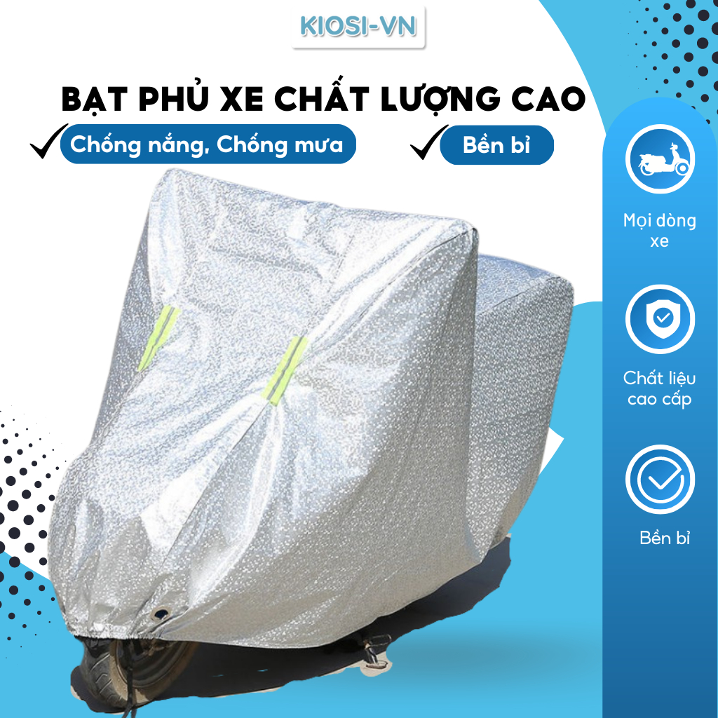 Bạt Phủ Xe Máy,Trùm Xe Máy KAW Chất Lượng Tốt, siêu nhẹ Chống thấm tuyệt đối