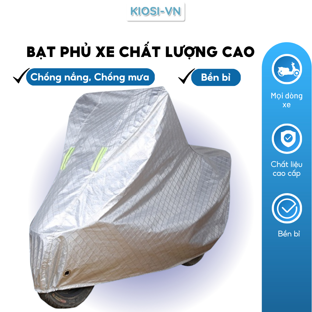 Áo trùm xe máy, bạt phủ xe, Trang bị bảo vệ xe tránh nắng mưa DÀY DẶN, CHE CHẮN TỐT
