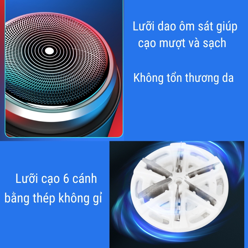 Lưỡi cạo máy cạo râu chính hãng Chigo loại 6 cánh