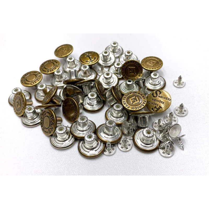 Combo 10 nút đóng quần jean loại tốt.