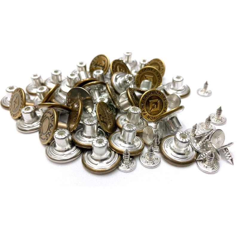 Combo 10 nút đóng quần jean loại tốt.