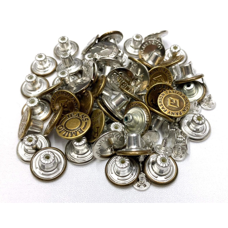 Combo 10 nút đóng quần jean loại tốt.