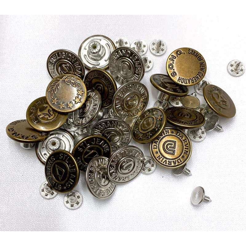 Combo 10 nút đóng quần jean loại tốt.