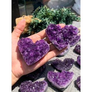 Trái tim Thạch Anh Tím (Uruguay Amethyst) 4-5cm