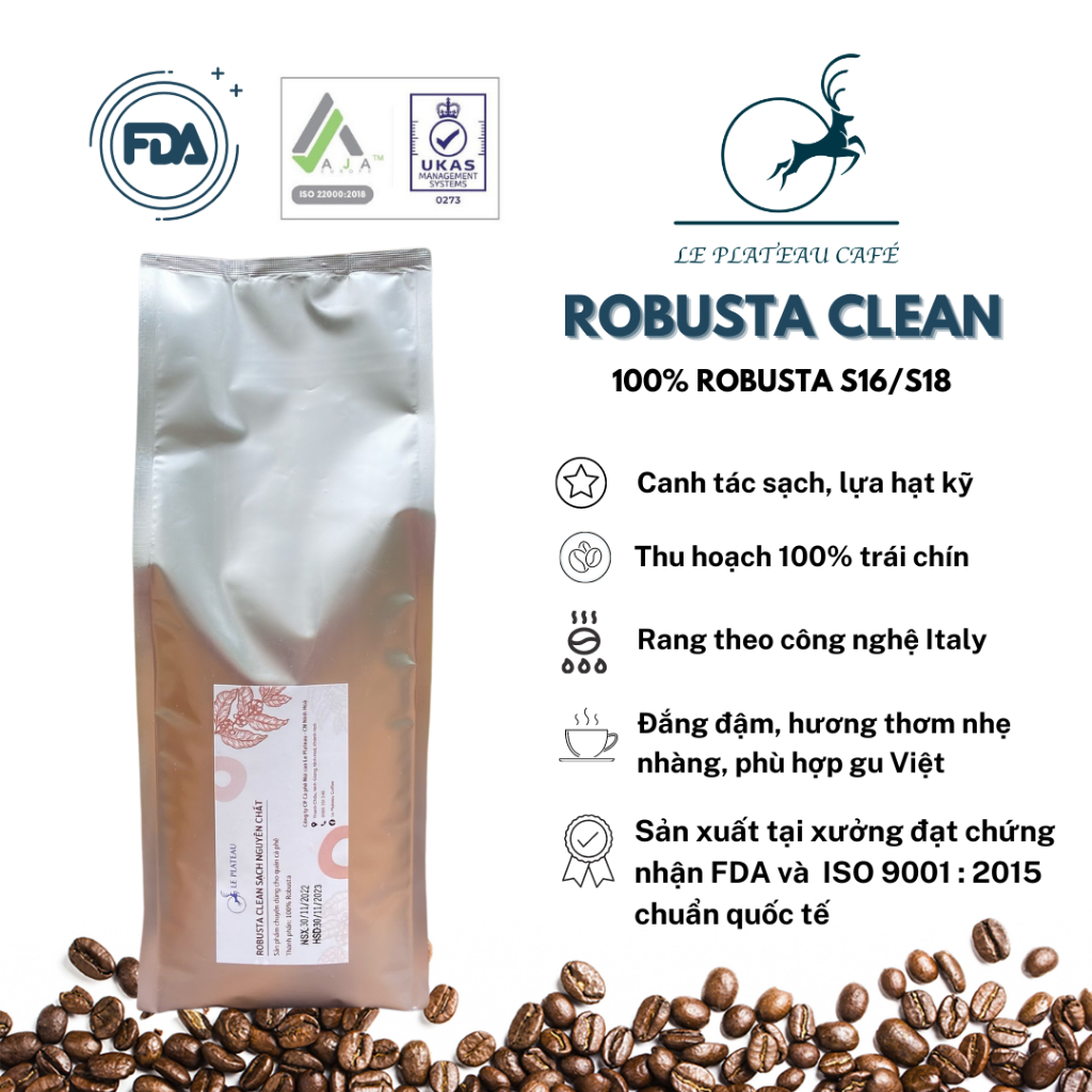 Cà Phê Robusta Clean - Cà phê Tây Nguyên Ngon & Sạch & Rẻ 1kg - có bán sỉ - khuyên dùng cho quán