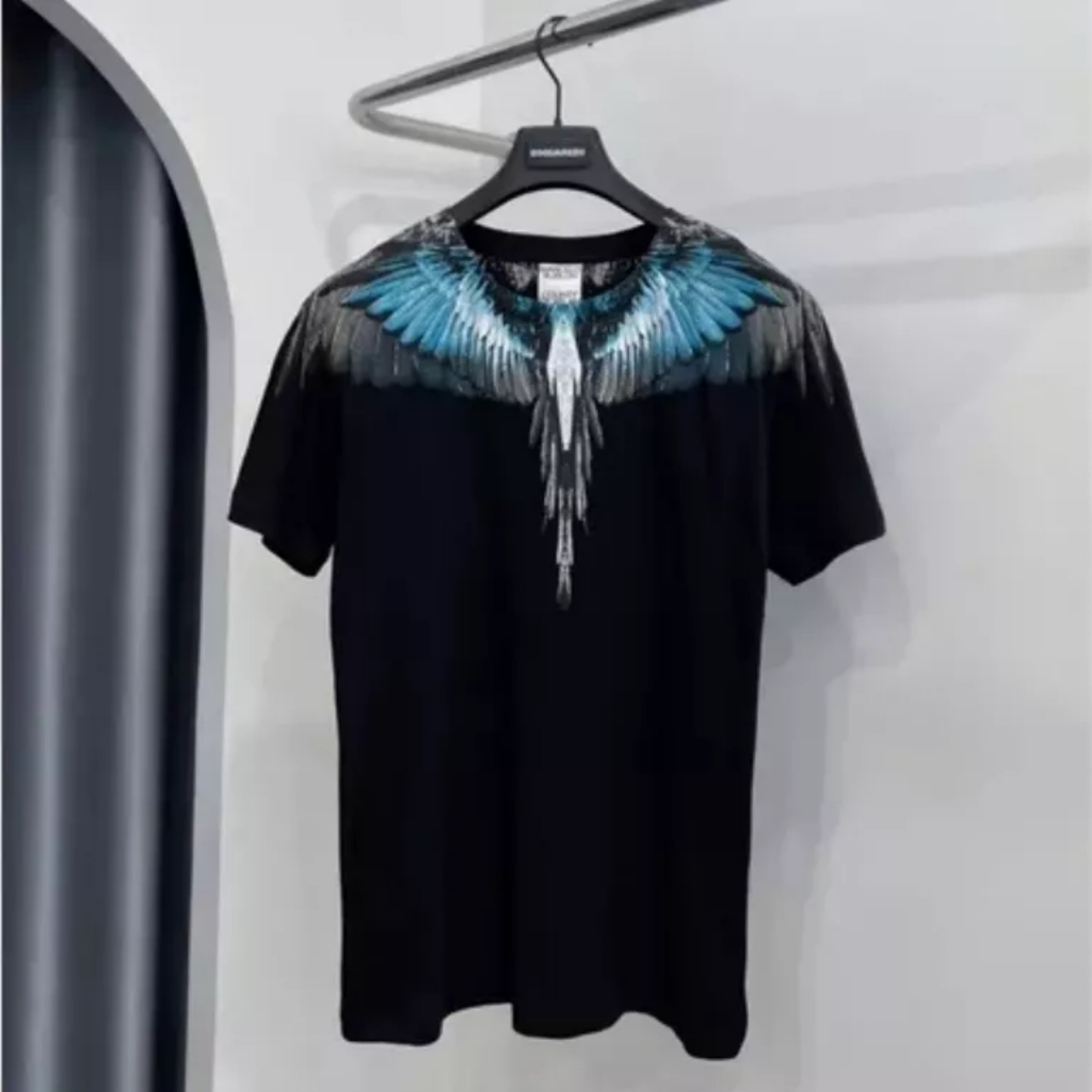 Áo Thun burlon in họa tiết cánh chim đại bàng chất cotton mát mẻ dáng rộng nam nữ