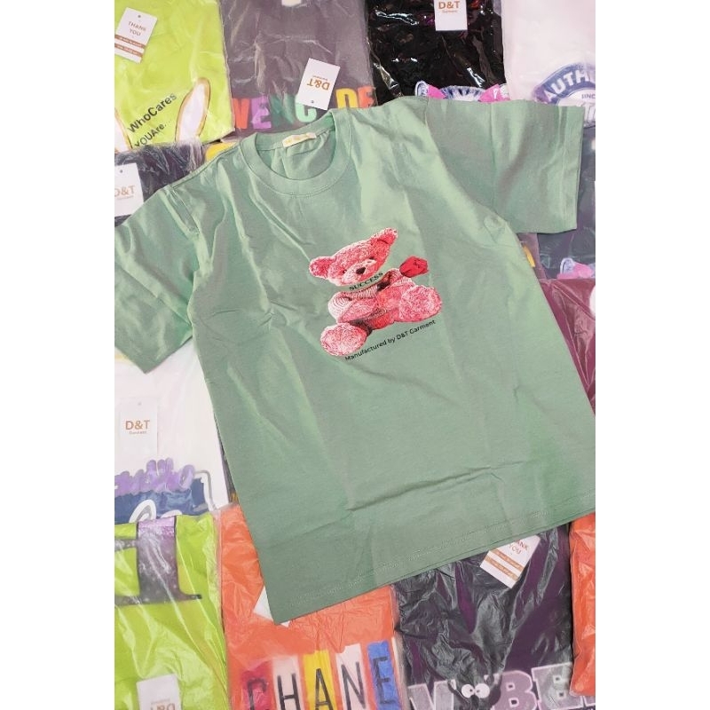 Áo thun cotton thái in nổi form dấu quần