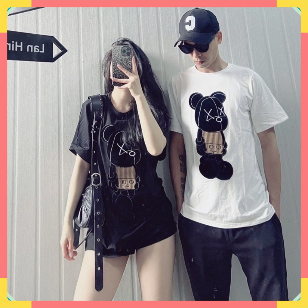 Áo phông tay lỡ nam nữ unisex form rộng chất cotton mát mịn thấm hút mồ hôi Hình Gấu X Thêu | BigBuy360 - bigbuy360.vn