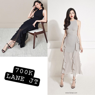 Váy lụa giấy Lane Jt phoebe ruffle dress! 100% chính hãng! 1650