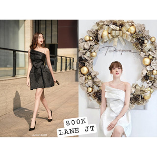 Váy Lane Jt Origami front draped mini dress gân 2 dây! 100% chính hãng! 1850