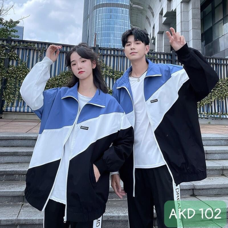 Mã Số AKD102 Áo Khoác Dù Gió Nam Nữ mẫu phối màu chất liệu dù gió 2 lớp chuấn from dáng size như hình nhiều mẫu mã mới