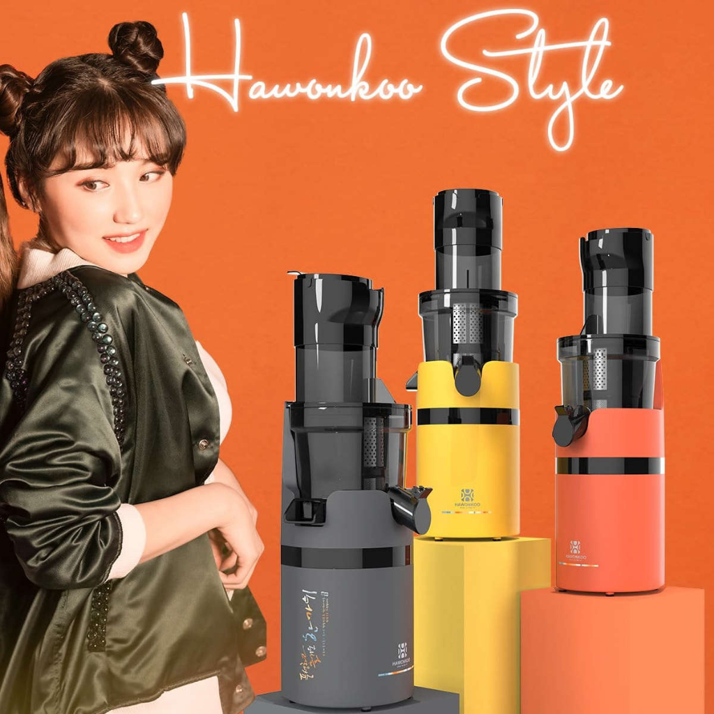 Máy ép chậm Hawonkoo Hàn Quốc SJH-002 công suất 200W - Ép nguyên quả, kiệt bã - Bảo hành chính hãng 12 tháng