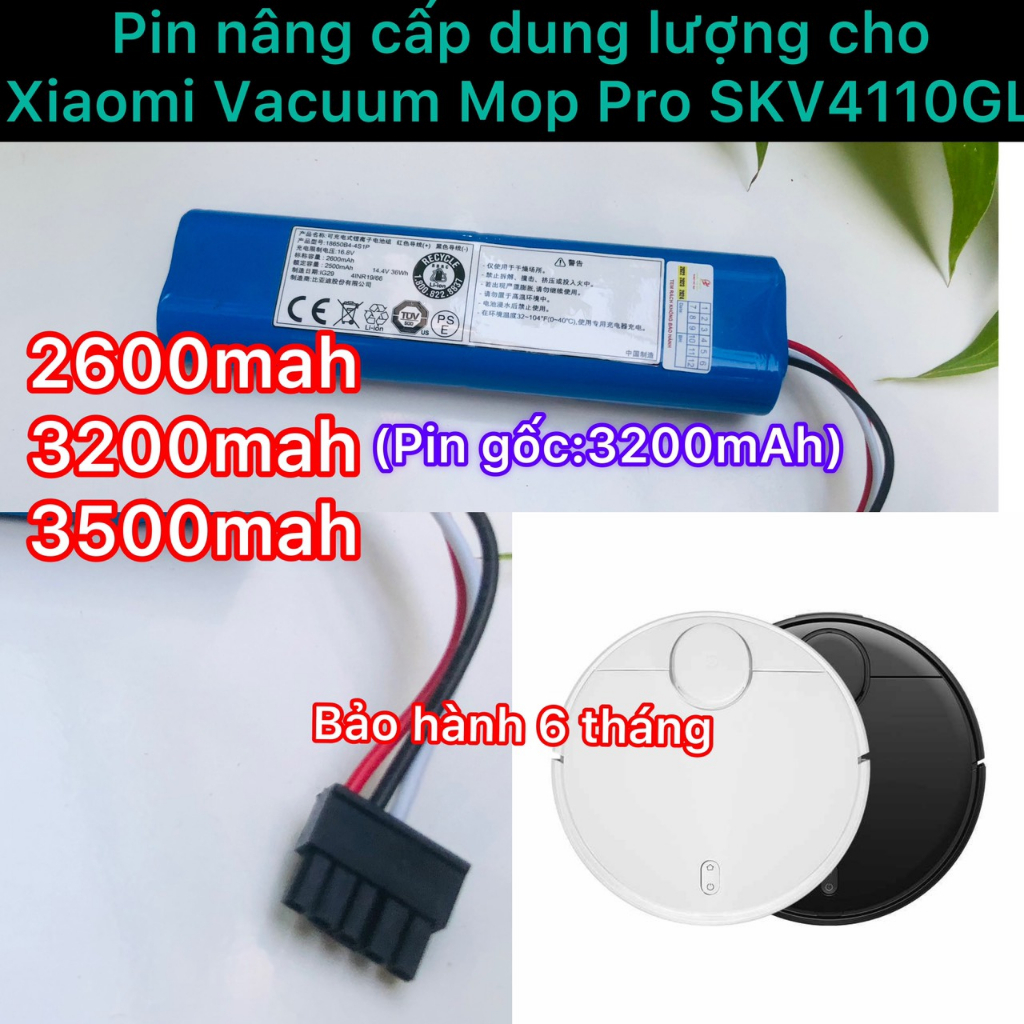 PIN KHỦNG 7000MAH NÂNG CẤP CHO PIN ROBOT HÚT BỤI XIAOMI CÁC LOẠI: ROBOROCK-DREAME-MIJJA-GEN-MOP,...
