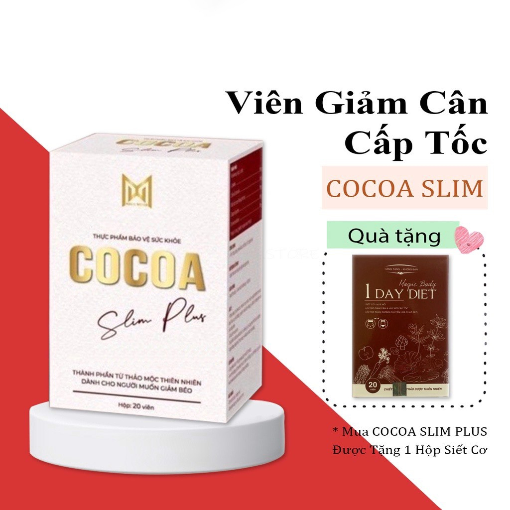 Giảm Cân XXS Cocoaslim Plus Tặng Detox Hộp 20 Viên