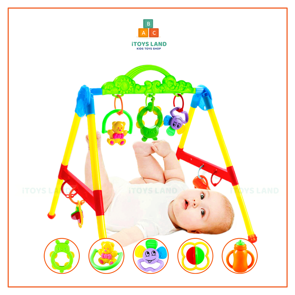 Kệ chữ A cho bé vui chơi phát triển vận động, màu sắc sinh động, khung nhựa chắc chắn