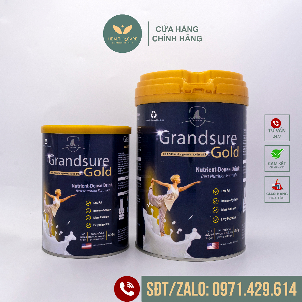 Sữa non xương khớp GRANDSURE GOLD lon 400G  - chống loãng xương - chuyên biệt về xương khớp