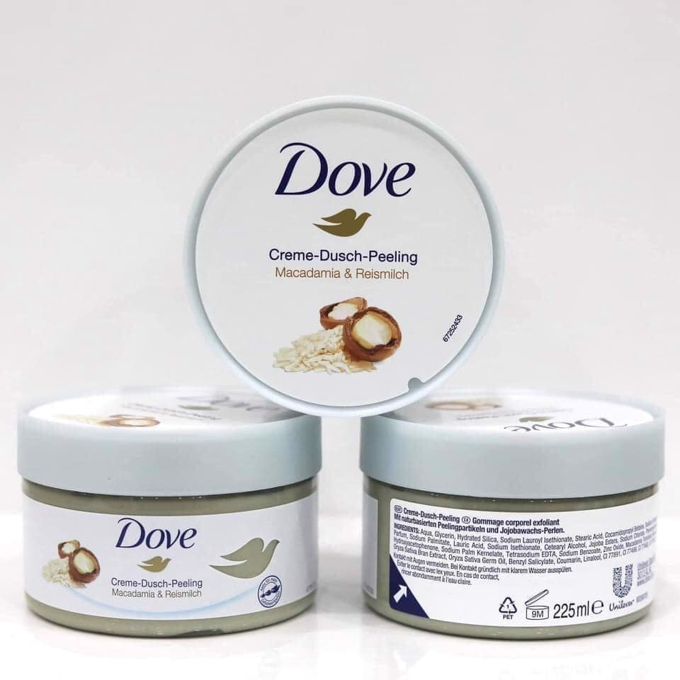 Tẩy da chết Body Dove bản Đức 225ml