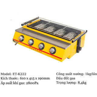 Bếp nướng ga 4 trục ET-K222