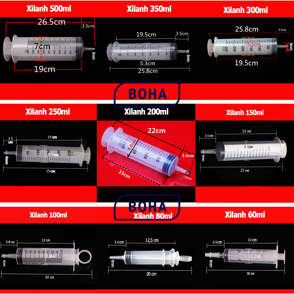 Xilanh kèm theo kim tiêm 100ml, ống tiêm 100ml kèm kim tiêm  - XL1002B