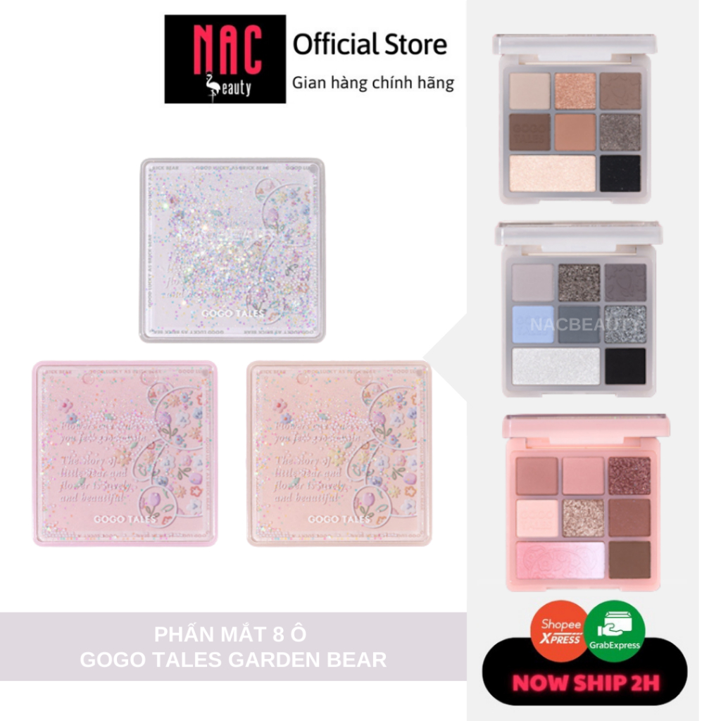 Bảng Phấn Mắt 8 Ô GOGO TALES Garden Bear GT405 - GOGOTALES - NAC Beauty