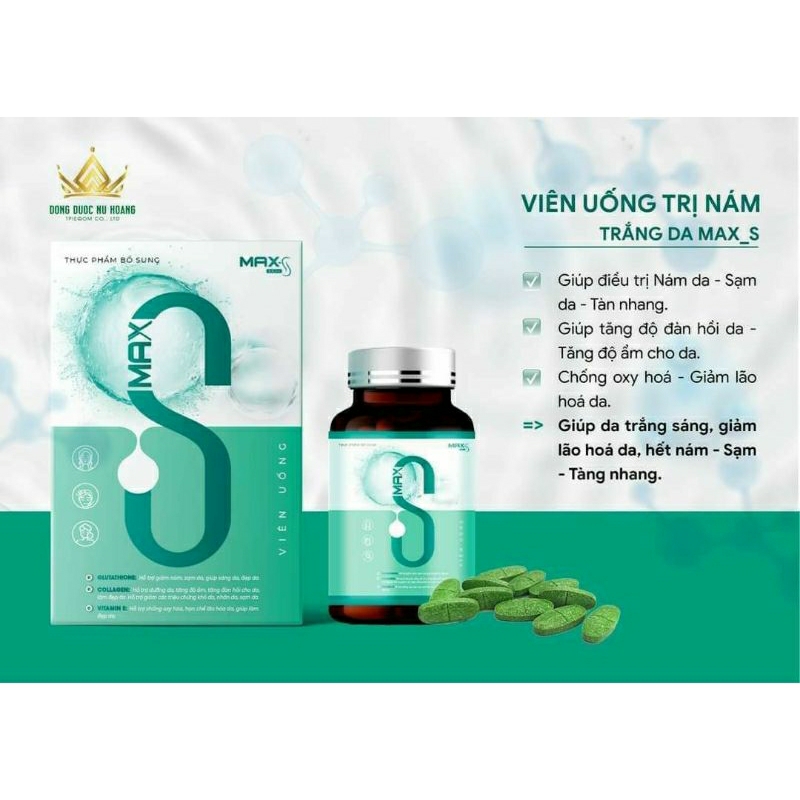 Viên Uống hết nám trắng da MaxS_mỹ phẩm trúc mai