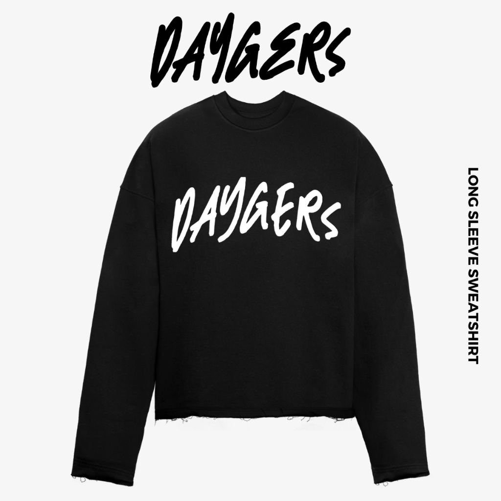 Áo Long Sleeve Sweater BIG LOGO Daygers - Áo nỉ unisex form rộng, nỉ chân cua cao cấp - Local brand chính hãng