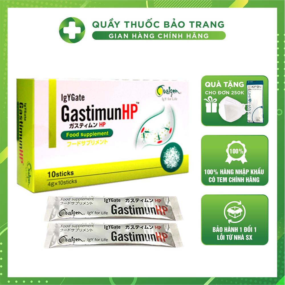 GastimunHP - Bột dạ dày thải trừ HP (Hộp 10 gói)