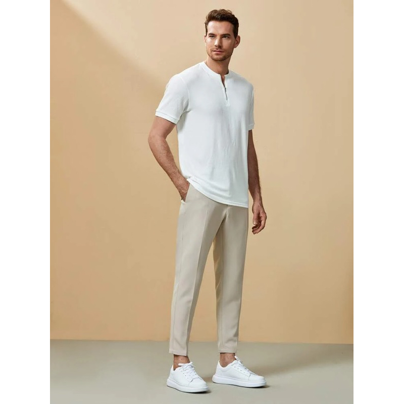 Quần âu nam SHEIN Men Solid Tailored Pants