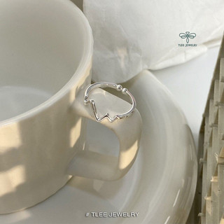 Nhẫn bạc nữ TLEE nhịp tim kiểu dáng basic TLEE JEWELRY A0120