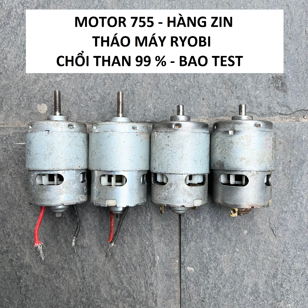 motor 755 tháo máy hàng zin theo máy ryobi công xuất lớn.than còn 99%