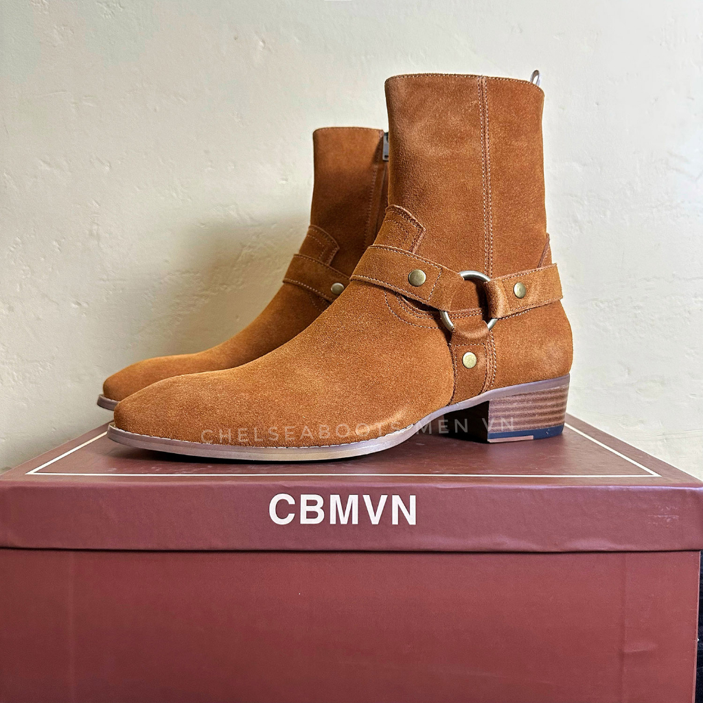 Harness boots tobacco ( giày 3 đai nâu)