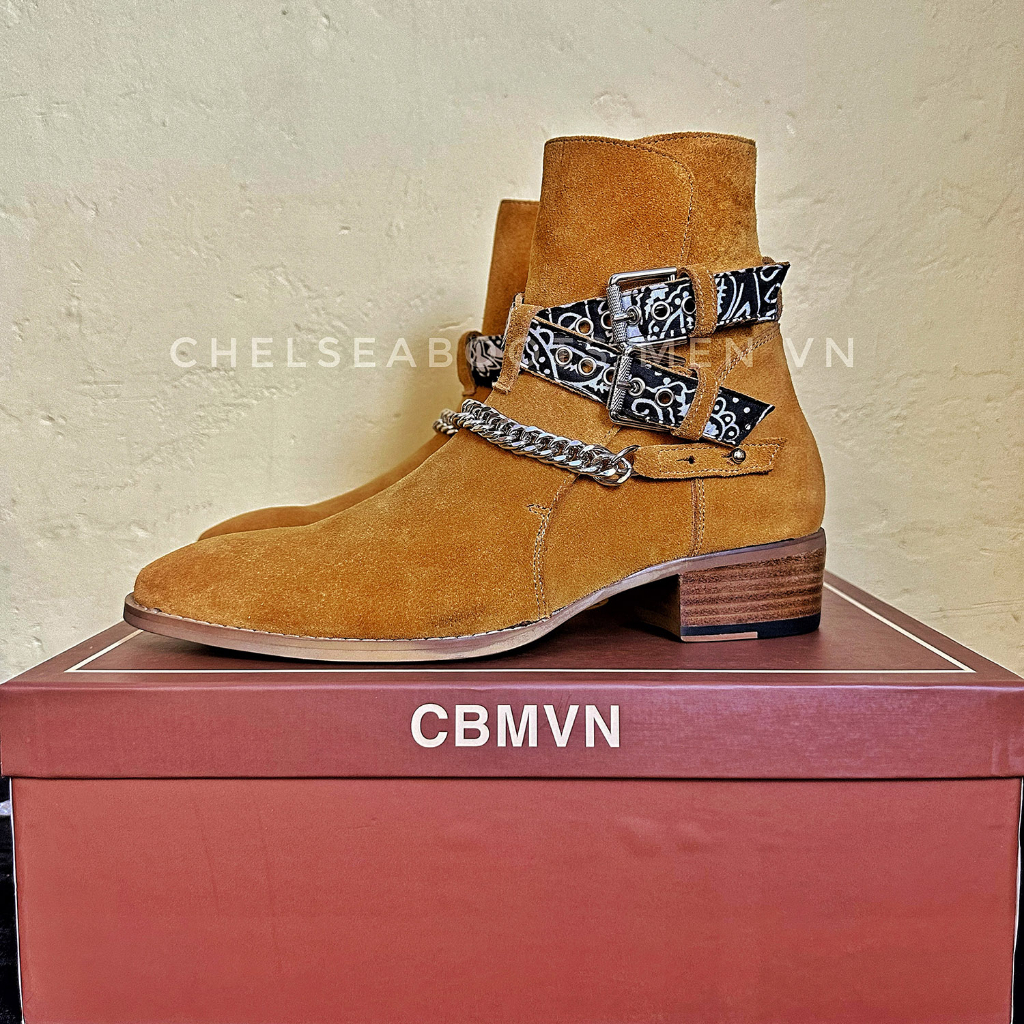 Giày nam Bandana Boots Cao cổ 4,5cm