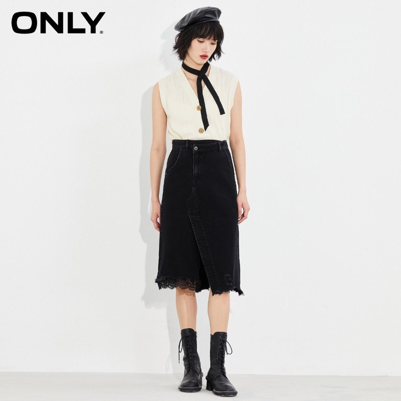 Chân váy jeans đen Only