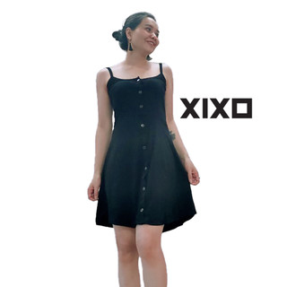 Đầm nữ ❄ FREESHIP ❄ Váy 2 dây cúc gỗ xòe thời trang XIXO mã DAM0004