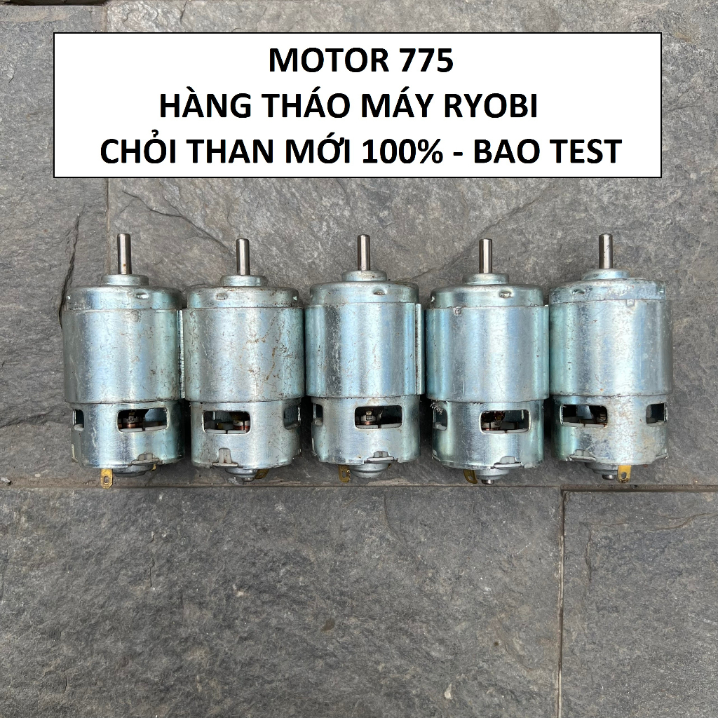 Motor 775 18V Có Chổi Than - Hàng Tháo Máy - Không Có Cánh Quạt