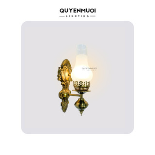 Đèn Bàn Thờ Treo Tường Tặng kèm bóng LED  4W LED MẦU Vàng