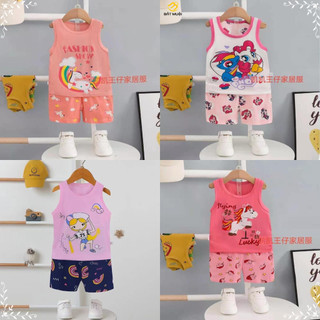 Đồ bộ Quảng Châu KaiKai- Bộ ba lỗ Cotton Xuất Hàn cho bé gái