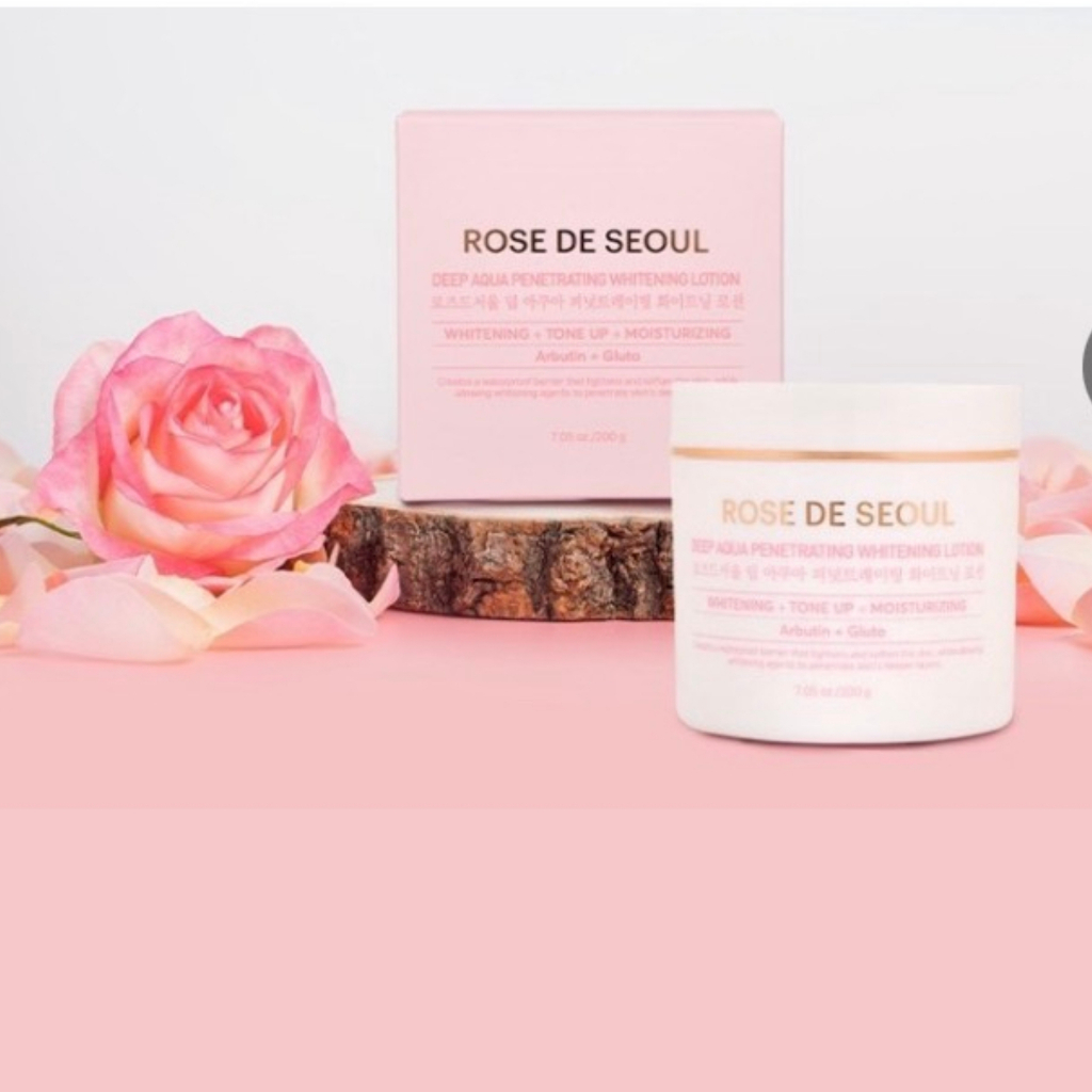 Kem dưỡng trắng da Body Rose De Seoul kem body trắng da, dưỡng ẩm nâng tone tự nhiên, ngừa lão hóa, không bết rít, 200g | BigBuy360 - bigbuy360.vn