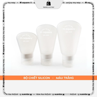 Bộ chiết mỹ phẩm Silicon 3 món bỏ túi du lịch tiện ích Msquare® Chính hãng giá tốt